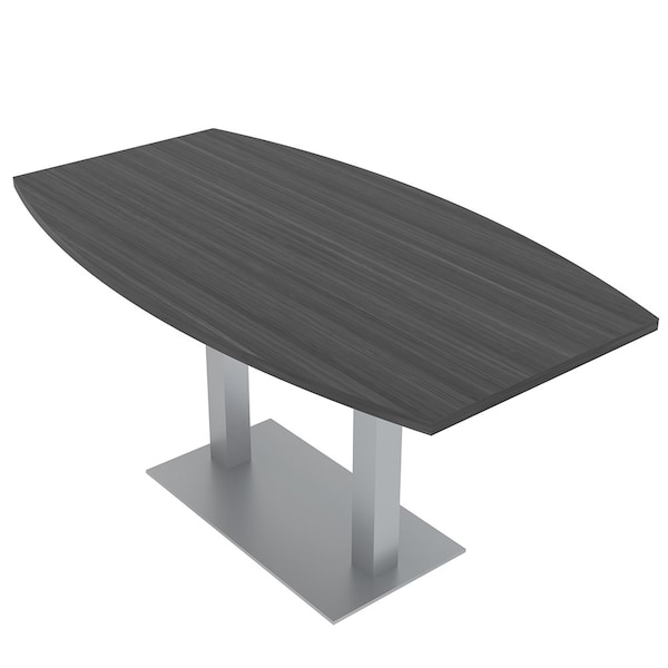 33.5 in W, 59.5 in L, 29 in H, Engineered Wood Top, Grey